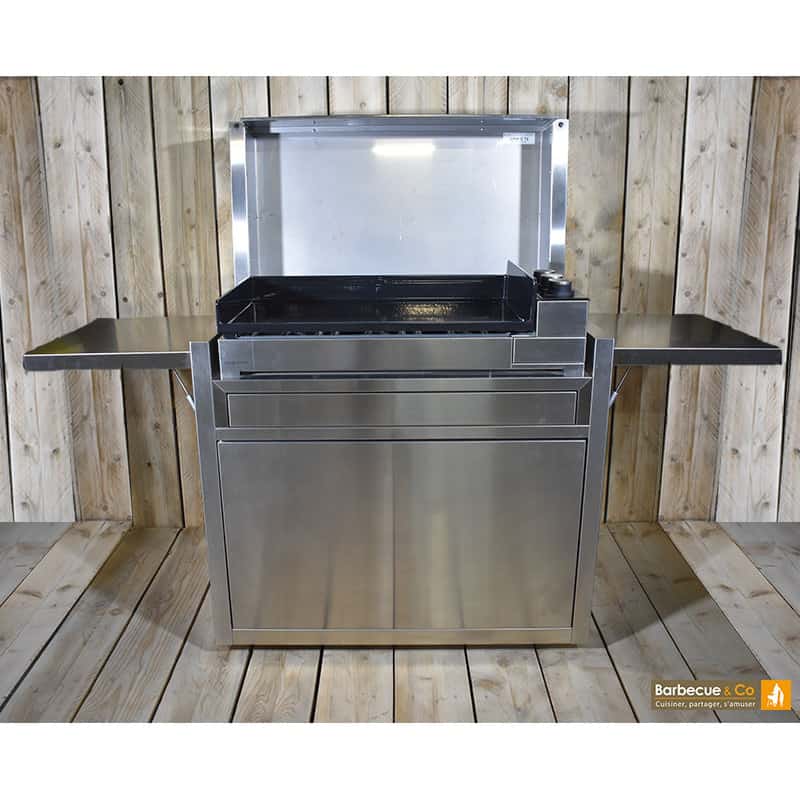 Plancha Gaz Sur Chariot Forge Adour Premium 75 Inox