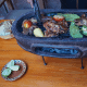 Barbecue de table Aztec ovale 59 x 33 cm - Marron
