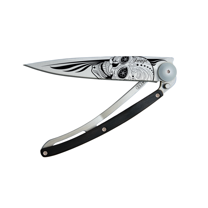 COUTEAU DEEJO TATOO 37G - LATINO SKULL - GRENADILLE