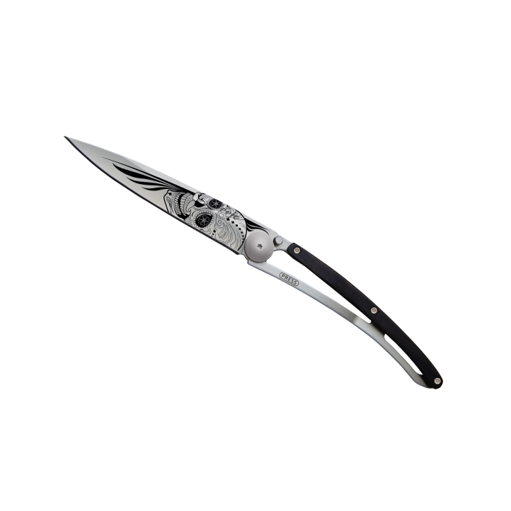 COUTEAU DEEJO TATOO 37G - LATINO SKULL - GRENADILLE