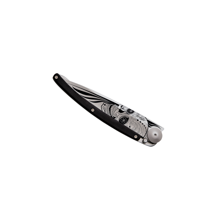 COUTEAU DEEJO TATOO 37G - LATINO SKULL - GRENADILLE