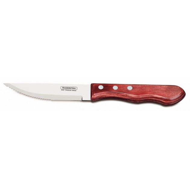 Couteau à steak Tramontina Jumbo Polywood rouge
