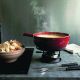 Service à fondue en céramique rouge
