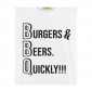Tee-shirt Burger Beer Quickly Blanc L