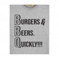 Tee-shirt Burger Beer Quickly Gris XL