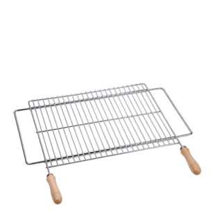 Grille Ronde Barbecue Acier Inoxydable 58 Cm - Pour Camping, Pique-nique, Cuisine Extérieure