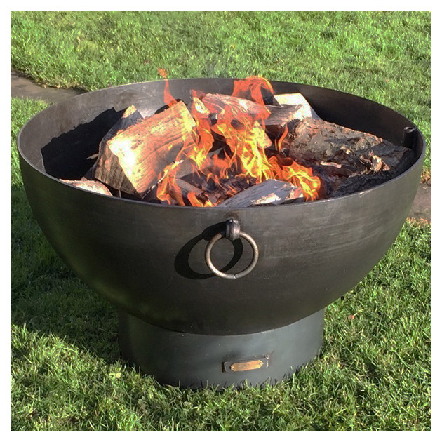 Braséro de jardin Firepit Solex Ø70 x 55cm avec grille bbq