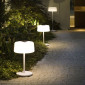Lampadaire solaire Les Jardins Bump 500 lumens blanc