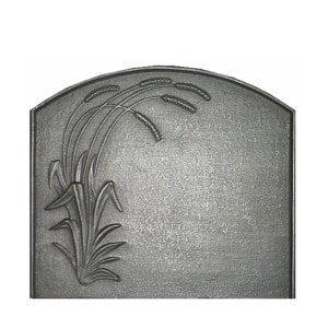 Plaque fonte cheminée décorée Épis de blé 60 x 50 cm