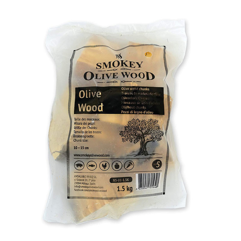 Bois de fumage Smokey Olive Wood N°5 olivier 1.5kg - Barbecue & Co