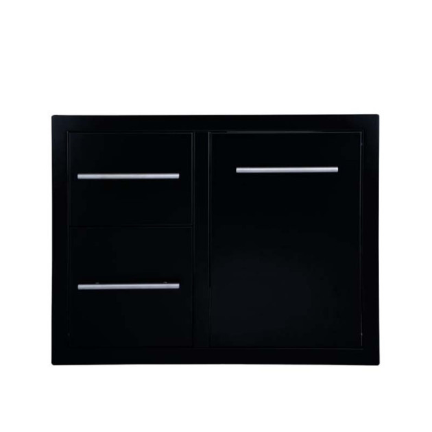 COMBO TIROIR DOUBLE AVEC PORTE BLACK SERIE (76CM)