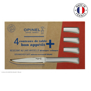 Boite 4 couteaux de table Opinel bon appetit nuage