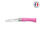 Couteau Opinel N°7 Bout rond rose