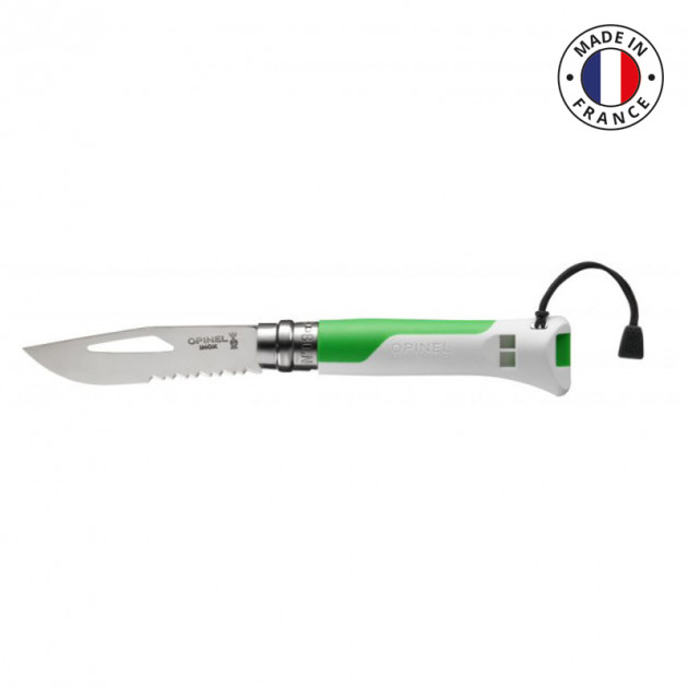 Couteau Outdoor Opinel N°8 Softgrip Gris/vert
