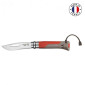 Couteau Outdoor Opinel N°8 Softgrip Terre/rouge