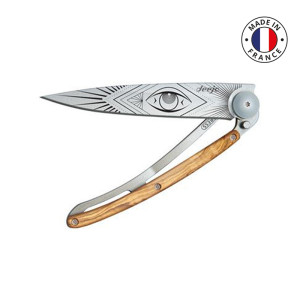 Couteau Deejo Tatoo Vision olivier 37g