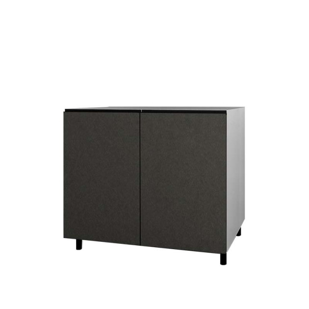 Meuble Bas 2 Portes Céramique 120 Cm Cuisine D'été (6 Coloris Disponibles) Nero Zimbabwe