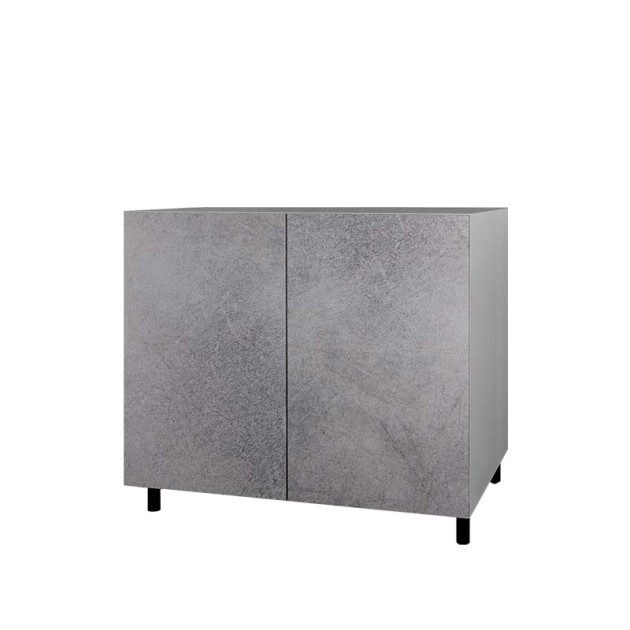 Meuble Bas 2 Portes Hpl 120 Cm Cuisine D'été (6 Coloris Disponibles) Gris Copperfield