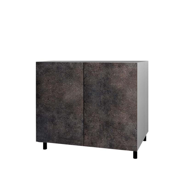 Meuble Bas 2 Portes Hpl 120 Cm Cuisine D'été (6 Coloris Disponibles) Volcanic