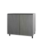 Meuble bas sous-évier / cuisson 2 portes céramique 120 cm Cuisine d'été (6 coloris disponibles)