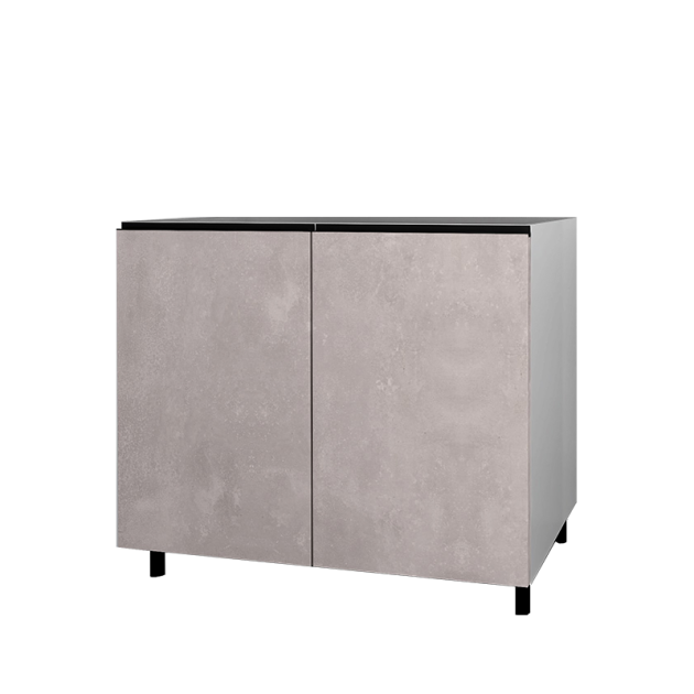 Meuble Bas Sous-évier / Cuisson 2 Portes Céramique 120 Cm Cuisine D'été New York