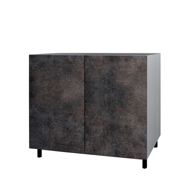 Meuble Bas Sous-évier / Cuisson Hpl 120 Cm Cuisine D'été Volcanic