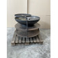 OCCASION BRASERO TIMOTHY FIREPIT RING OF LOGS 90 AVEC 1 GRILLE