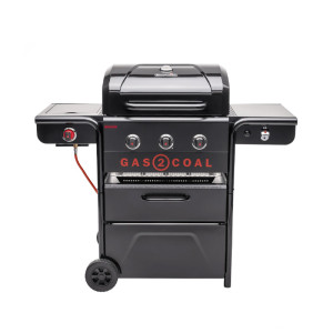 Barbecue gaz et charbon hybride Char-Broil Gas2Coal 2.0 3 brûleurs
