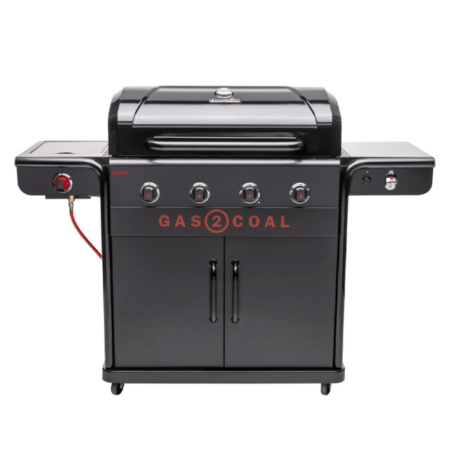 Barbecue Gaz Et Charbon Hybride Char-broil Gas2coal 2.0 4 Brûleurs