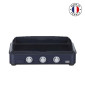 Plancha gaz fonte émaillée Eno 80 Enosign blue navy 3 brûleurs 69 x 40