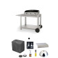 Pack promo plancha gaz Le Marquier Amalia 375 inox sur chariot