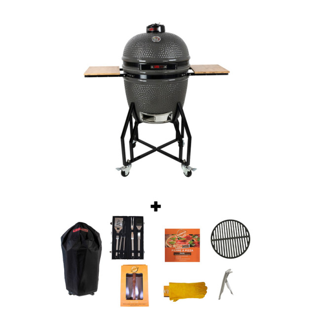Pack system barbecue céramique Grill Guru Large sur chariot