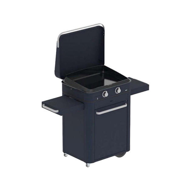 Ensemble plancha gaz Enosign 65 blue navy avec capot sur chariot blue navy Eno