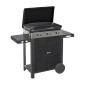 Ensemble plancha gaz Eno Initial 65 inox avec capot sur chariot acier Eno