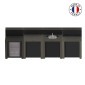 Composition Eno Modulo 8 acier avec Frigo + Bar