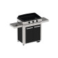 Plancha gaz Enosign 80 inox et noir sur chariot