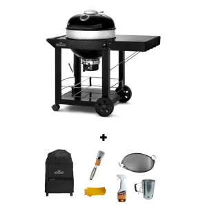 Pack Promo barbecue charbon fermé Napoléon Kettle pro sur chariot 57 cm