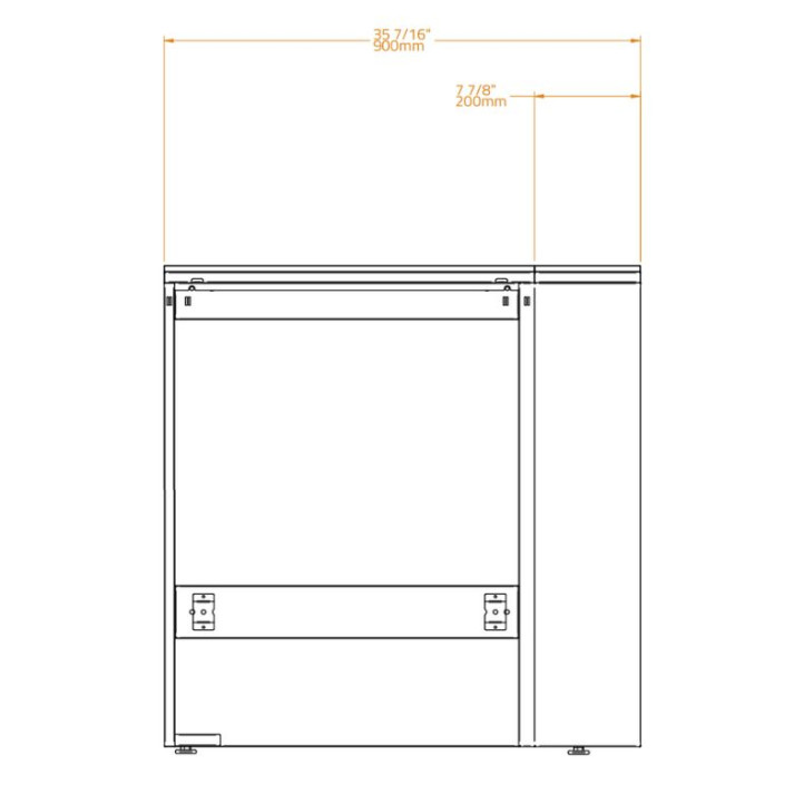 Module cuisine extérieure Brabura angle 90 - noir