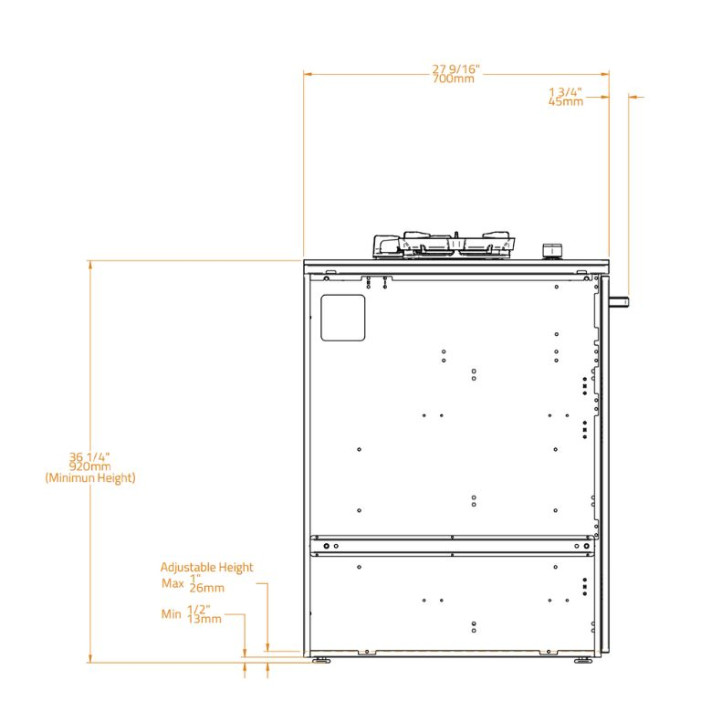 Module cuisine extérieure Brabura 2 brûleurs 60 - perle
