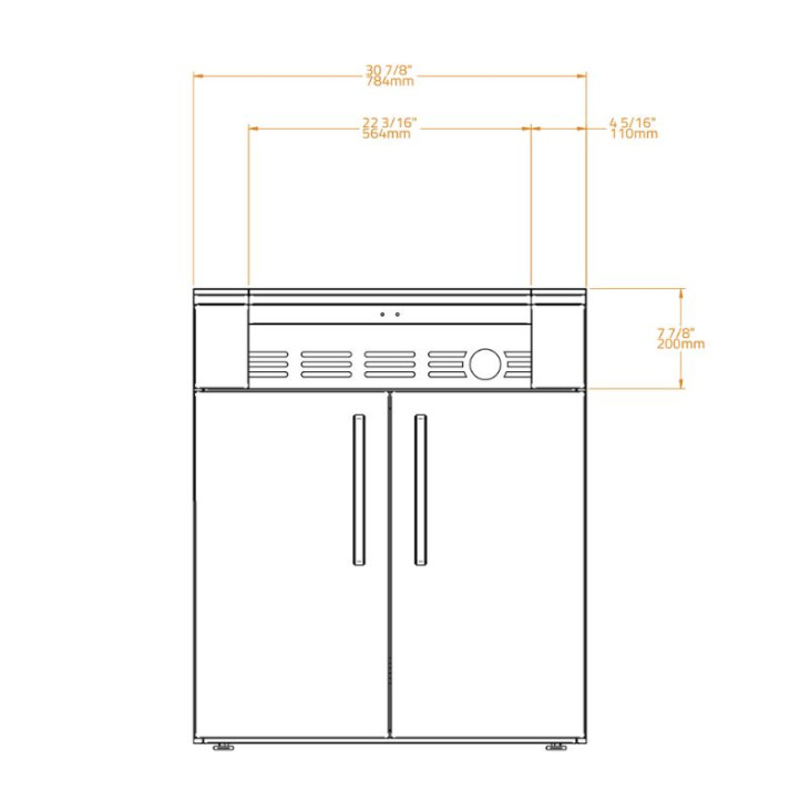 Module cuisine extérieure Brabura pour plancha 80 - noir