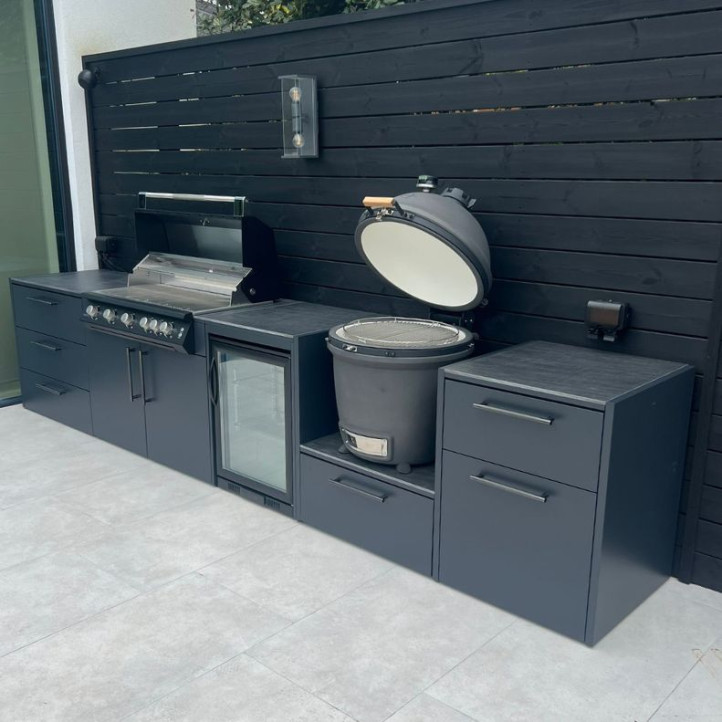 Module cuisine extérieure Brabura angle 90 - noir