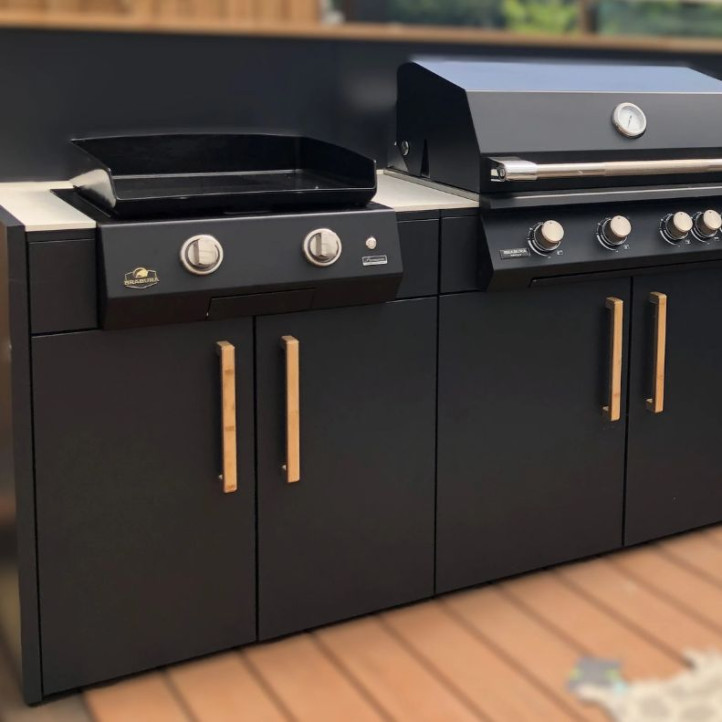 Module cuisine extérieure Brabura angle 90 - noir