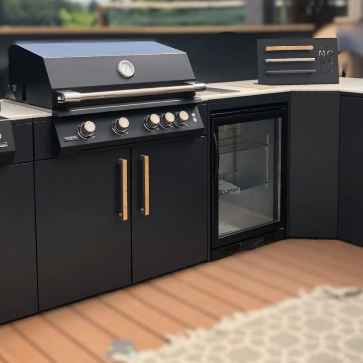 Module cuisine extérieure Brabura angle 90 - noir