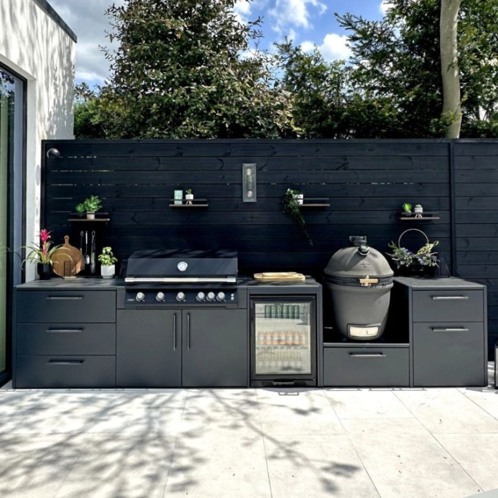 Module cuisine extérieure Brabura pour plancha 80 - noir
