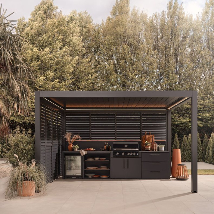 Module cuisine extérieure Brabura pour plancha 80 - noir