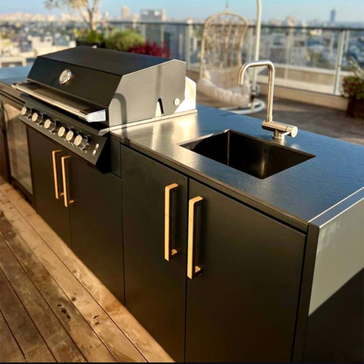 Module cuisine extérieure Brabura pour plancha 80 - noir