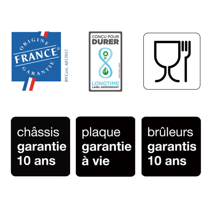 Plancha gaz Enosign 80 inox et noir sur chariot + capot