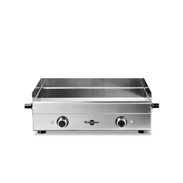 Ensemble plancha électrique Krampouz Design Double + Chariot Inox + Capot