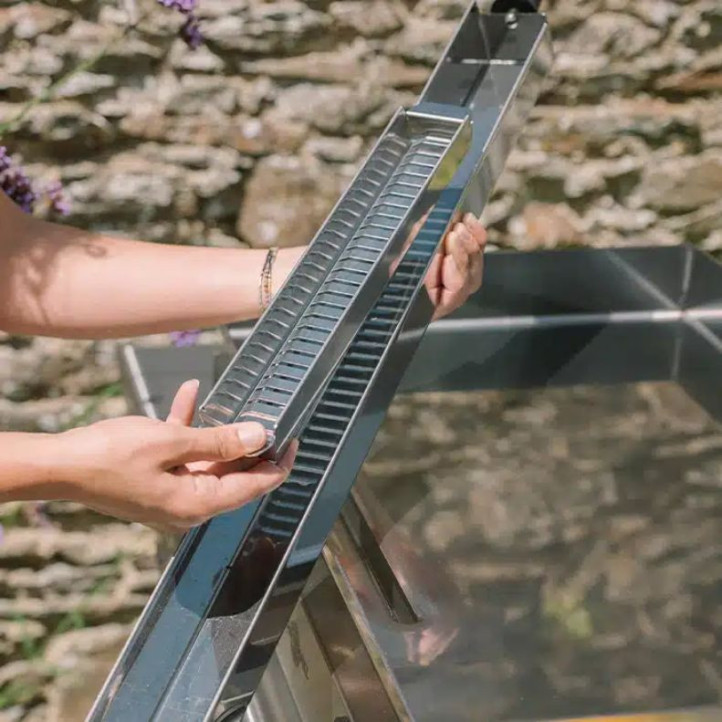 Ensemble plancha électrique Krampouz Design Double + Chariot Inox + Capot