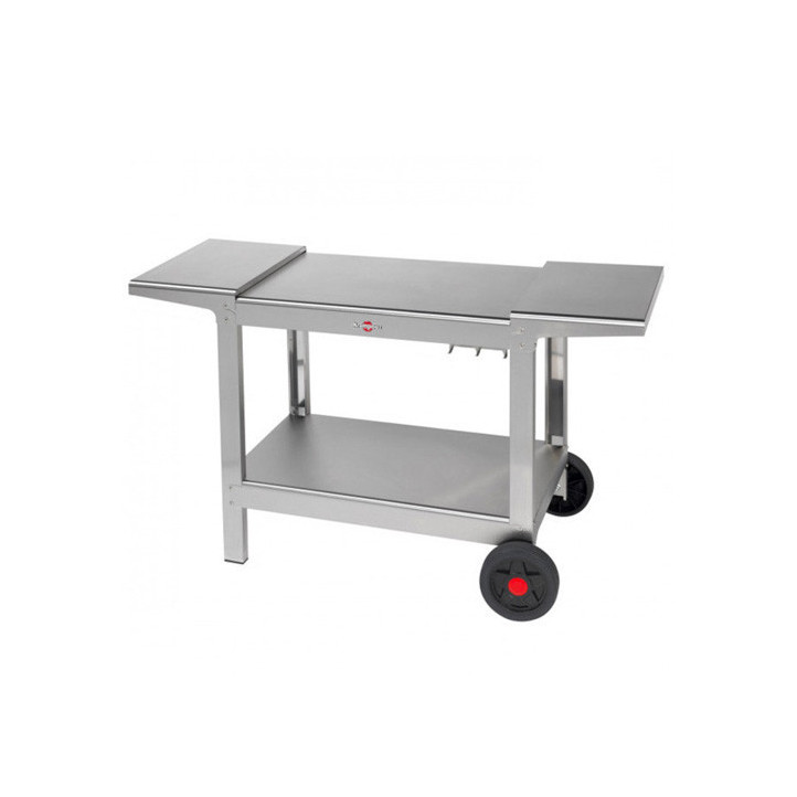 Ensemble Plancha Gaz Krampouz Design Double + Chariot Inox + Capot